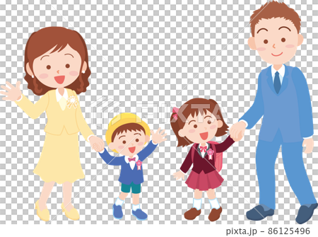 入学式入園式_4人家族 入学式入園式_4人家族 86125496