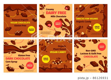 Vegan chocolate promotion, social media design Vegan chocolate promotion, social media design 86126931