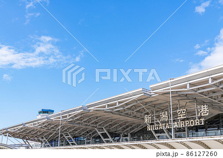 新潟県新潟市 晴天の新潟空港 新潟県新潟市 晴天の新潟空港 86127260