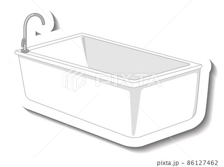 White bathtub isolated on white background 86127462