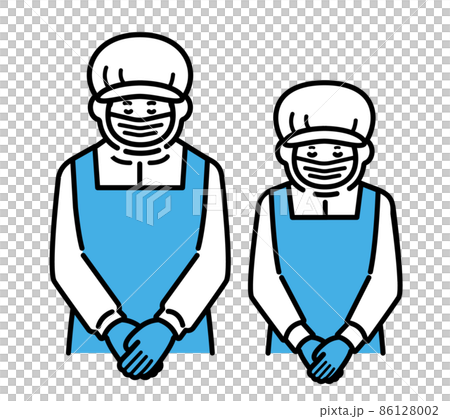 Hygiene worker with his head down Hygiene worker with his head down 86128002