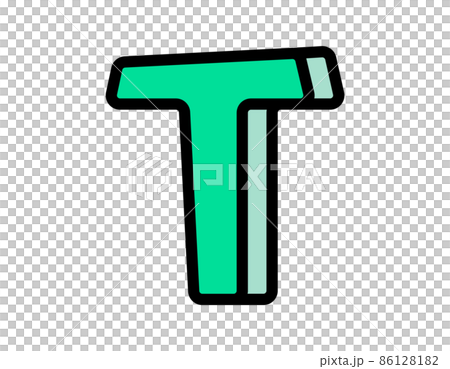 手寫字母矢量插圖大寫字母 T 手寫字母矢量插圖大寫字母 T 86128182