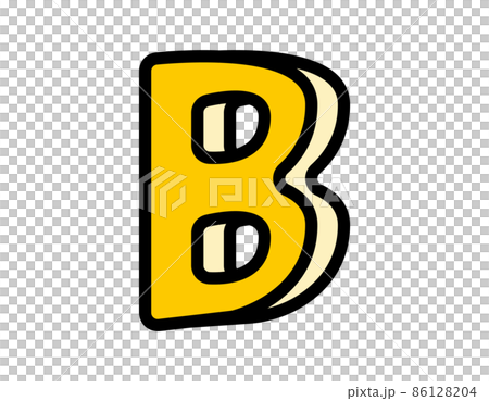 Handwritten alphabet vector illustration capital letter B Handwritten alphabet vector illustration capital letter B 86128204