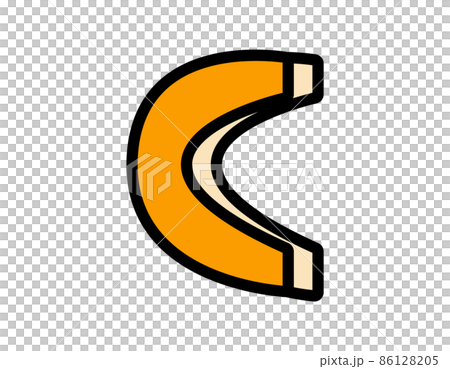 Handwritten alphabet vector illustration capital letter C 86128205