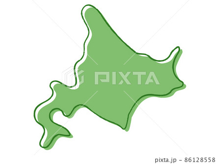 手描き風の北海道 86128558