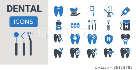 Dental Icons Set Dental Icons Set 86128785