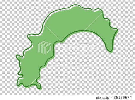 Kochi prefecture with hand-painted style 86129674