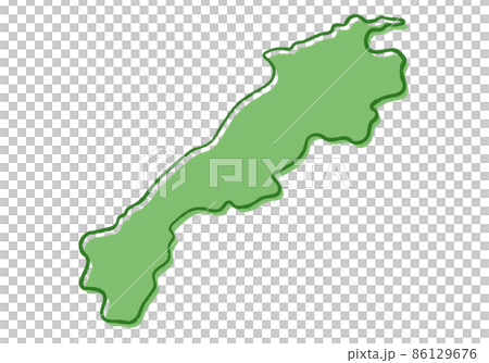 Shimane prefecture with hand-painted style 86129676