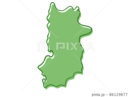 手描き風の奈良県 手描き風の奈良県 86129677