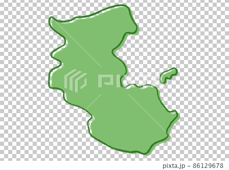 Wakayama prefecture with hand-painted style 86129678