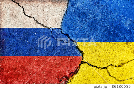 国家間の国際紛争・政治対立イメージ/ ロシア vs ウクライナ 国家間の国際紛争・政治対立イメージ/ ロシア vs ウクライナ 86130059