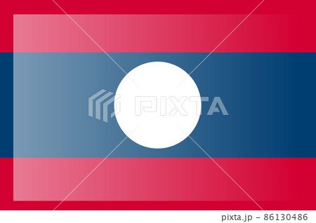 Flag of Laos. Accurate dimensions, element proportions and colors. Flag of Laos. Accurate dimensions, element proportions and colors. 86130486