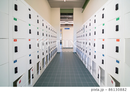 Small cupboards in corridor 86130882