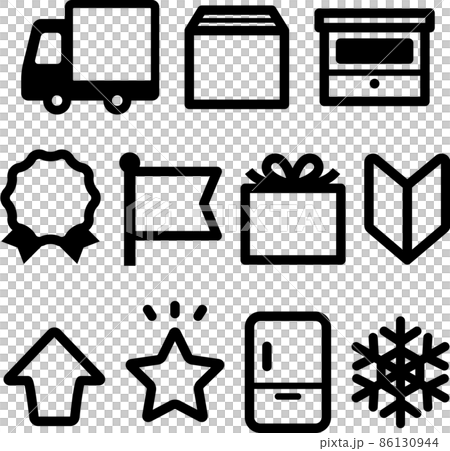 オンラインショップのアイコンセット オンラインショップのアイコンセット 86130944
