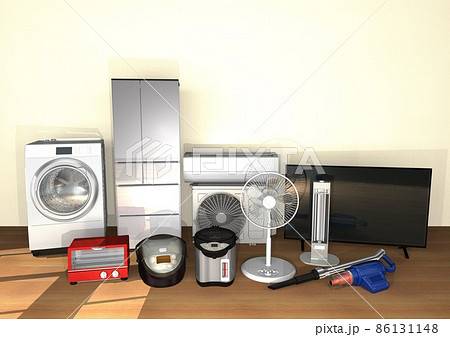 電化製品 家電 電気製品 部屋(3DCGイメージ) 電化製品 家電 電気製品 部屋(3DCGイメージ) 86131148