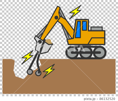 作業現場で電線ケーブルを切断する事故災害 86132520