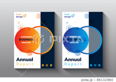 Annual Report Layout Design Template concept idea 86132860