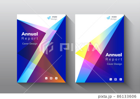 Annual Report Layout Design Template concept idea 86133606