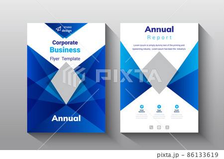 Annual Report Layout Design Template concept idea 86133619