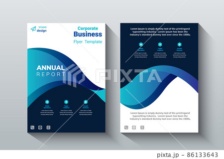 Annual Report Layout Design Template concept idea 86133643