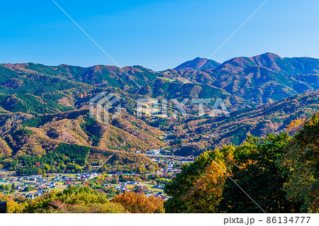 埼玉　長瀞　宝登山からの眺望（山頂駅付近） 86134777