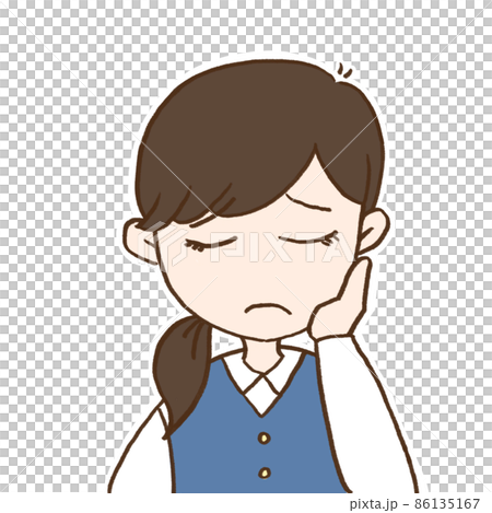 困っている会社員の女性 86135167