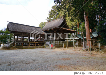 吉川八幡宮の社殿と境内2 岡山県加賀郡吉備中央町 吉川八幡宮の社殿と境内2 岡山県加賀郡吉備中央町 86135224