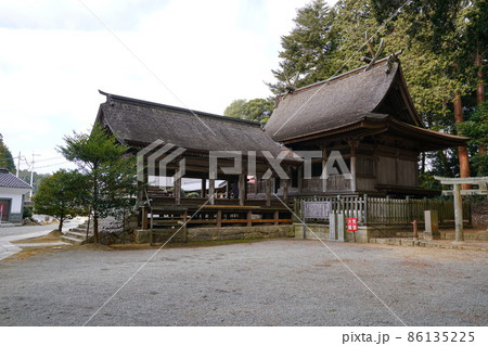 吉川八幡宮の社殿と境内3 岡山県加賀郡吉備中央町 吉川八幡宮の社殿と境内3 岡山県加賀郡吉備中央町 86135225