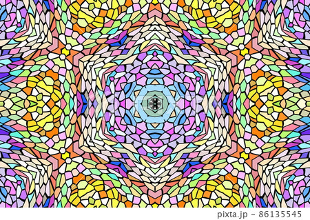 万華鏡風の対称的な幾何学模様 万華鏡風の対称的な幾何学模様 86135545