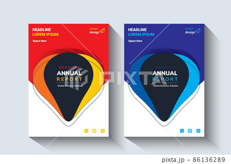 Modern Annual Report Catalog Cover Design Template Adept to any Project. 86136289