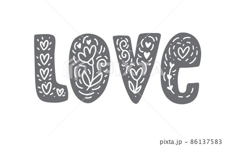 Love Vector hand drawn scandinavian lettering word. Modern brush flourish valentine text for blogs and social media. Inspiration quotes for photo overlays, greeting card, print, poster Love Vector hand drawn scandinavian lettering word. Modern brush flourish valentine text for blogs and social media. Inspiration quotes for photo overlays, greeting card, print, poster 86137583