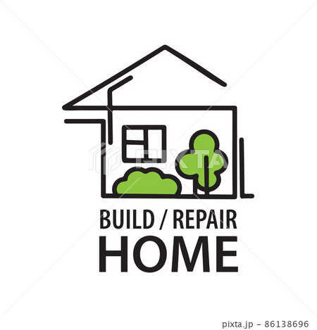 vector logo of a house construction company 86138696