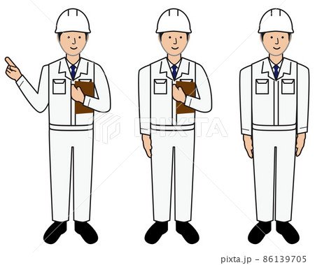 作業員 作業着白セット 作業員 作業着白セット 86139705