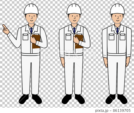 作業員 作業着白セット 作業員 作業着白セット 86139705