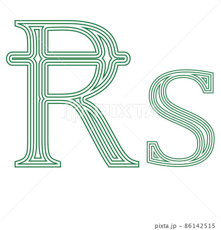 Mauritius Rupees Seychelles currency symbol icon striped vector illustration Mauritius Rupees Seychelles currency symbol icon striped vector illustration 86142515