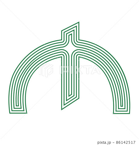 Manat sign azerbaijani, currency symbol icon striped vector illustration 86142517