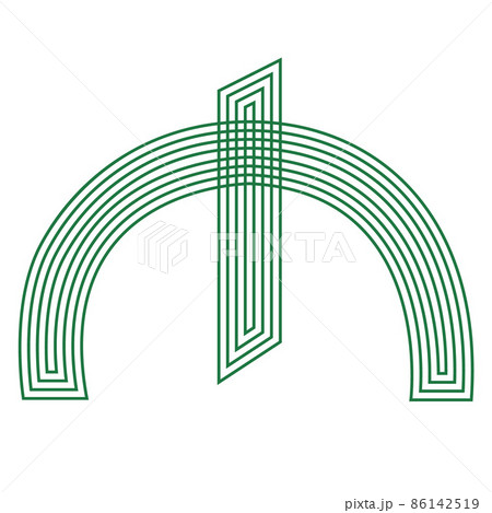 Manat sign azerbaijani, currency symbol icon striped vector illustration 86142519