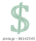 Dollar icon currency financial sign symbol 86142545