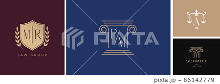 Law, finance, attorney and business logo design. Luxury, elegant modern concept design 86142779