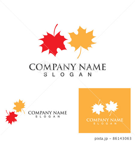 autumn leaf vector logo and symbol icon 86143063