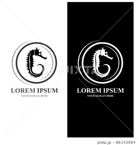 seahorse logo and symbol icon vectors 86143064