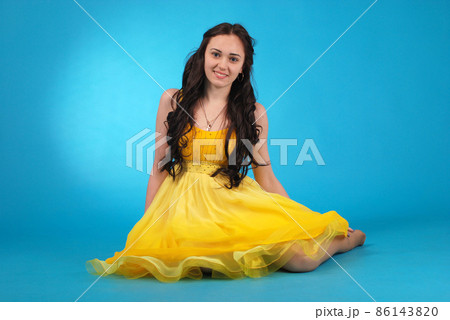 Young girl in ballroom dress Young girl in ballroom dress 86143820
