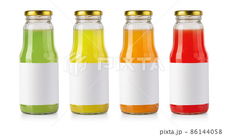 Juice glass bottle isolated 86144058