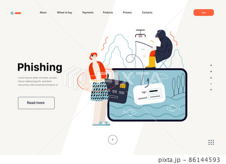 Technology Memphis illustration. Creative landing web page template 86144593