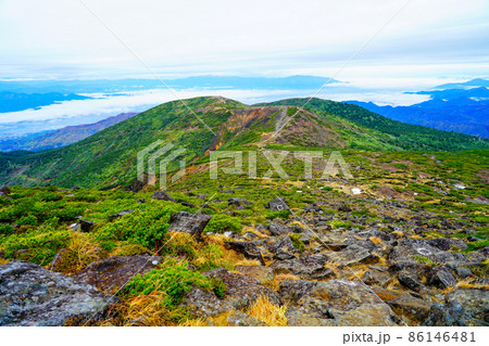 蔵王 熊野岳から望む地蔵岳(山形県山形市) 蔵王 熊野岳から望む地蔵岳(山形県山形市) 86146481
