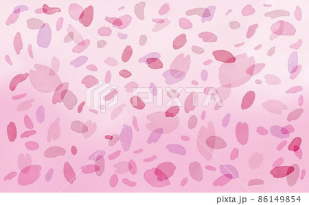 水彩画 舞い散る桜の花びら 桜の花びらの背景イメージ 春のピンクの桜壁紙 のイラスト素材