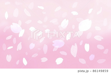 水彩画。舞い散る桜の花びら。桜の花びらの背景イメージ。春のピンクの桜壁紙。 水彩画。舞い散る桜の花びら。桜の花びらの背景イメージ。春のピンクの桜壁紙。 86149859