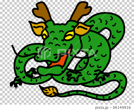 Hand-painted cheerful image dragon Hand-painted cheerful image dragon 86149916