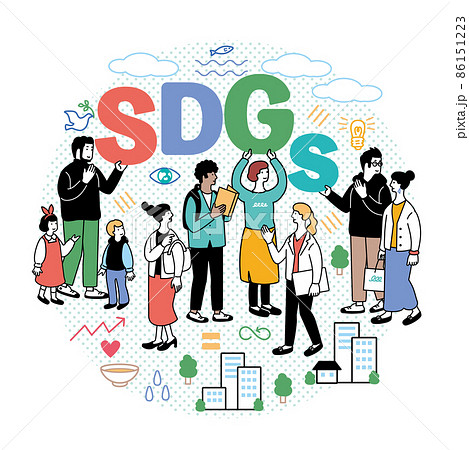 SDGsをイメージしたシンプルなイラスト 86151223