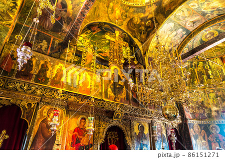 Interior of monastery. Meteora, Greece 86151271